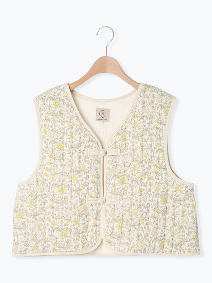 中綿キルトチャイナボタンベスト（チャコールグレー/ネイビー）｜Samansa Mos2（サマンサ モスモス）通販