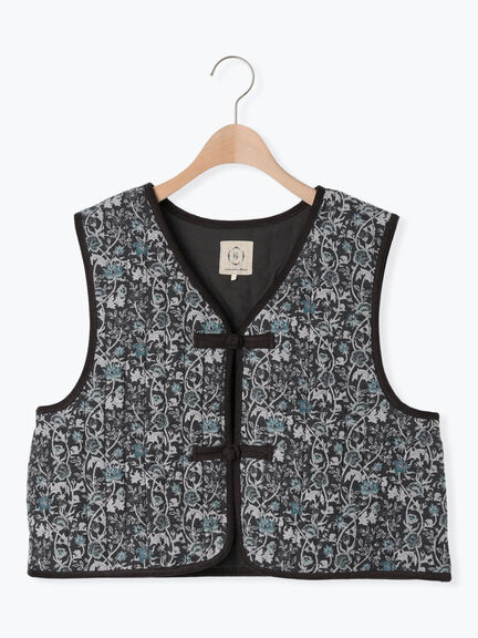 中綿キルトチャイナボタンベスト（チャコールグレー/ネイビー）｜Samansa Mos2（サマンサ モスモス）通販