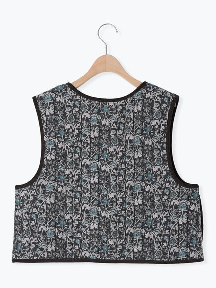 中綿キルトチャイナボタンベスト（チャコールグレー/ネイビー）｜Samansa Mos2（サマンサ モスモス）通販