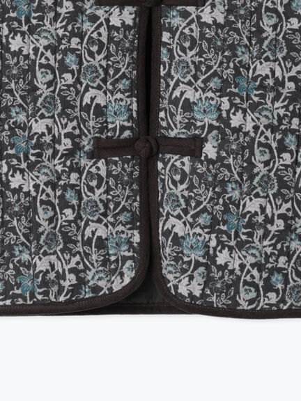 中綿キルトチャイナボタンベスト（チャコールグレー/ネイビー）｜Samansa Mos2（サマンサ モスモス）通販