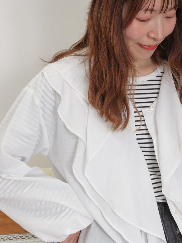 S／ベーシック ロングスリーブ カットソー　ホワイト TOMMY HILFIGER｜クルーネックロングスリーブカットソー