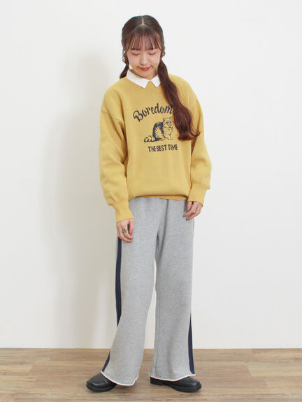 サイドラインスウェットパンツ（グレー）｜Samansa Mos2（サマンサ モスモス）通販