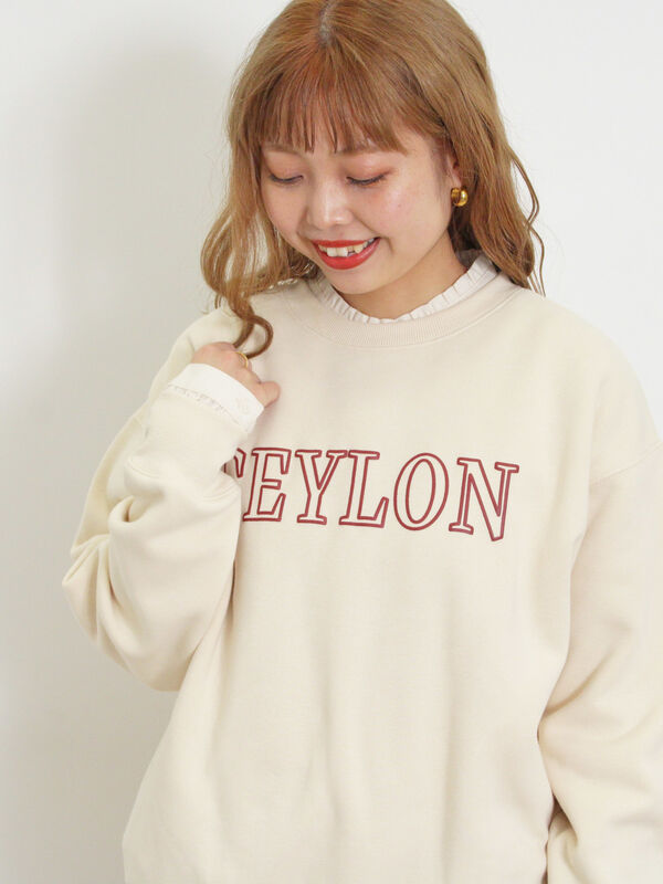 裏ボアロゴプリントスウェット（キナリ）｜Samansa Mos2（サマンサ モスモス）通販