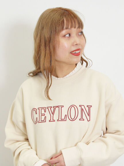 裏ボアロゴプリントスウェット（ブルー/キナリ）｜Samansa Mos2（サマンサ モスモス）通販