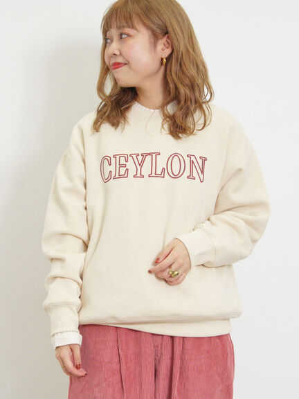 裏ボアロゴプリントスウェット（ブルー/キナリ）｜Samansa Mos2（サマンサ モスモス）通販