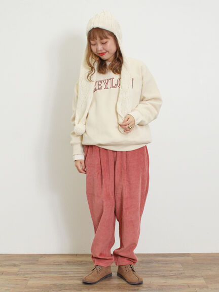 裏ボアロゴプリントスウェット（ブルー/キナリ）｜Samansa Mos2（サマンサ モスモス）通販