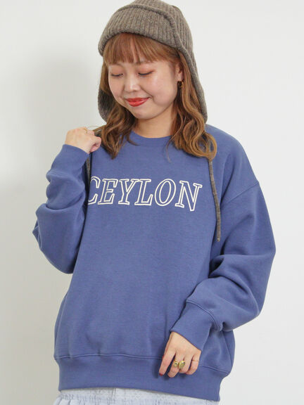 裏ボアロゴプリントスウェット（ブルー/キナリ）｜Samansa Mos2（サマンサ モスモス）通販