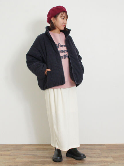 裏ボアロゴプリントスウェット（ブルー/キナリ）｜Samansa Mos2（サマンサ モスモス）通販