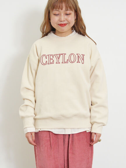 裏ボアロゴプリントスウェット（ブルー/キナリ）｜Samansa Mos2（サマンサ モスモス）通販