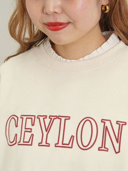 裏ボアロゴプリントスウェット（ブルー/キナリ）｜Samansa Mos2（サマンサ モスモス）通販