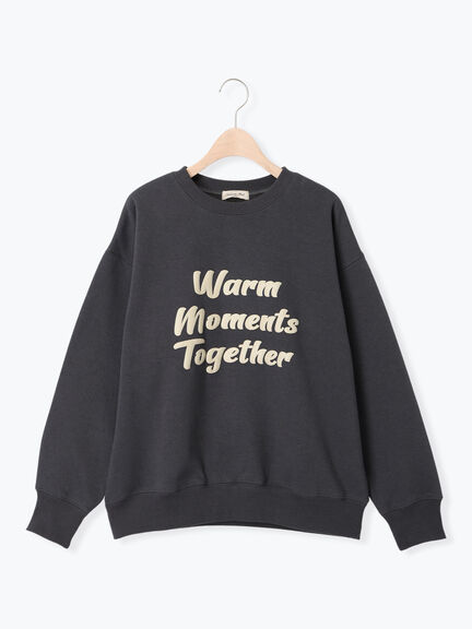 裏ボアロゴプリントスウェット（ブルー/キナリ）｜Samansa Mos2（サマンサ モスモス）通販