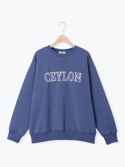 裏ボアロゴプリントスウェット（ブルー/キナリ）｜Samansa Mos2（サマンサ モスモス）通販