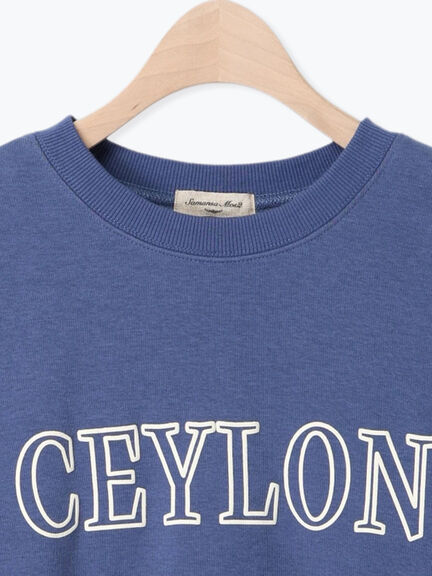 裏ボアロゴプリントスウェット（ブルー/キナリ）｜Samansa Mos2（サマンサ モスモス）通販