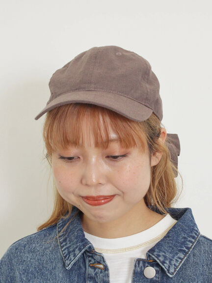 【UVカット/消臭効果】バックリボンアソートキャップ（ブラック/ベージュ/ブラウン/キナリ）｜Samansa Mos2（サマンサ モスモス）通販