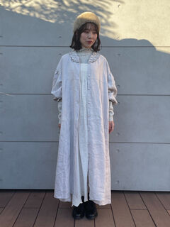 サマンサモスモス✿立川限定リネンケープ付ワンピース 立川限定】リネンケープ付ワンピース（オフホワイト/ブラック