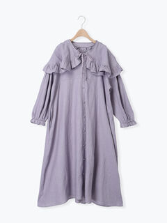 立川店/EC限定】リネンケープ付ワンピース（オフホワイト/ブラック