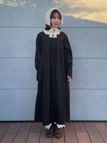 【立川限定】リネンハンドカバーギャザーワンピース（ブラック/ピンク/ラベンダー/キナリ）｜Samansa Mos2（サマンサ モスモス）通販