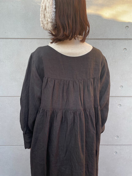 【立川限定】リネンハンドカバーギャザーワンピース（ブラック/ピンク/ラベンダー/キナリ）｜Samansa Mos2（サマンサ モスモス）通販