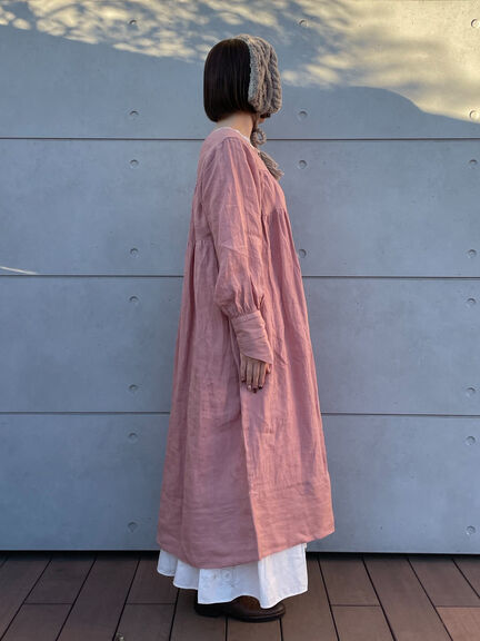 【立川限定】リネンハンドカバーギャザーワンピース（ブラック/ピンク/ラベンダー/キナリ）｜Samansa Mos2（サマンサ モスモス）通販