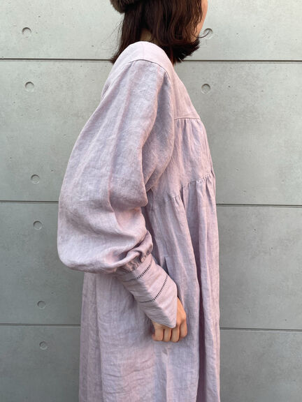 【立川限定】リネンハンドカバーギャザーワンピース（ブラック/ピンク/ラベンダー/キナリ）｜Samansa Mos2（サマンサ モスモス）通販