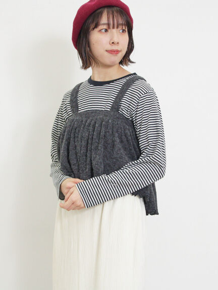 2WAYニットビスチェセットトップス（チャコールグレー/ベージュ/ミント/キナリ）｜Samansa Mos2（サマンサ モスモス）通販