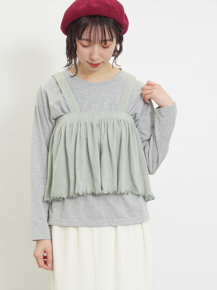 2WAYニットビスチェセットトップス（チャコールグレー/ベージュ/ミント/キナリ）｜Samansa Mos2（サマンサ モスモス）通販