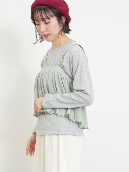 2WAYニットビスチェセットトップス（チャコールグレー/ベージュ/ミント/キナリ）｜Samansa Mos2（サマンサ モスモス）通販