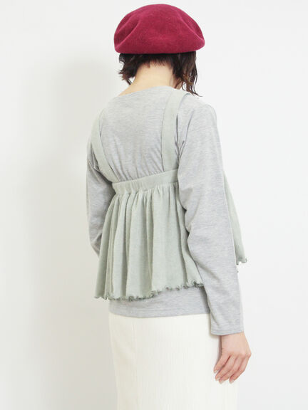 2WAYニットビスチェセットトップス（チャコールグレー/ベージュ/ミント/キナリ）｜Samansa Mos2（サマンサ モスモス）通販