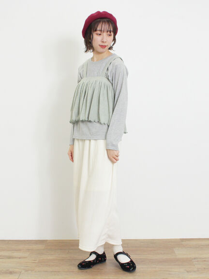 2WAYニットビスチェセットトップス（チャコールグレー/ベージュ/ミント/キナリ）｜Samansa Mos2（サマンサ モスモス）通販