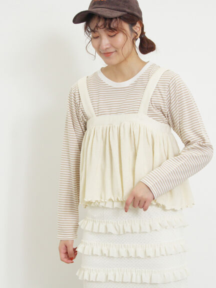 2WAYニットビスチェセットトップス（チャコールグレー/ベージュ/ミント/キナリ）｜Samansa Mos2（サマンサ モスモス）通販