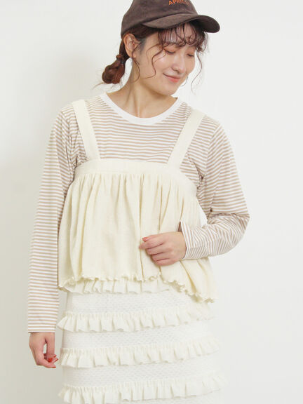 2WAYニットビスチェセットトップス（チャコールグレー/ベージュ/ミント/キナリ）｜Samansa Mos2（サマンサ モスモス）通販