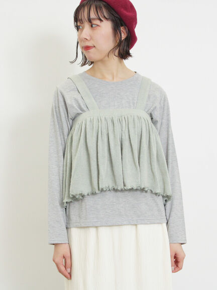 2WAYニットビスチェセットトップス（チャコールグレー/ベージュ/ミント/キナリ）｜Samansa Mos2（サマンサ モスモス）通販