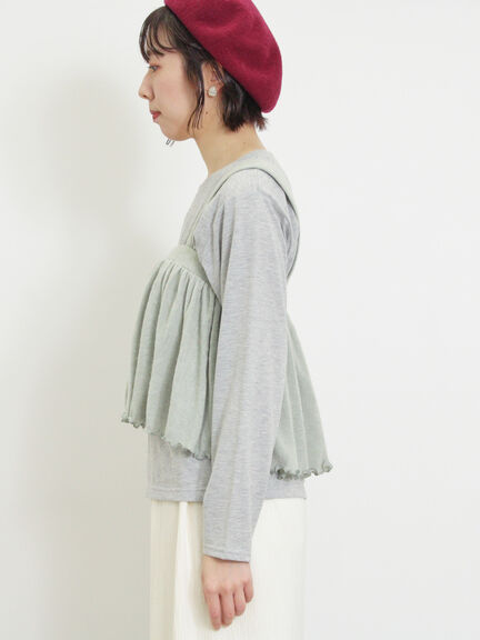 2WAYニットビスチェセットトップス（チャコールグレー/ベージュ/ミント/キナリ）｜Samansa Mos2（サマンサ モスモス）通販