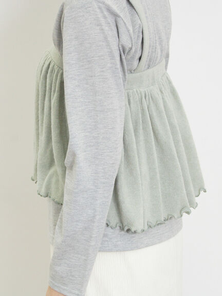 2WAYニットビスチェセットトップス（チャコールグレー/ベージュ/ミント/キナリ）｜Samansa Mos2（サマンサ モスモス）通販