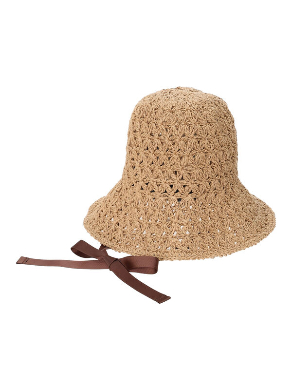 セール】 【消臭効果】レトロフラワーハット（ブラウン/ブルー