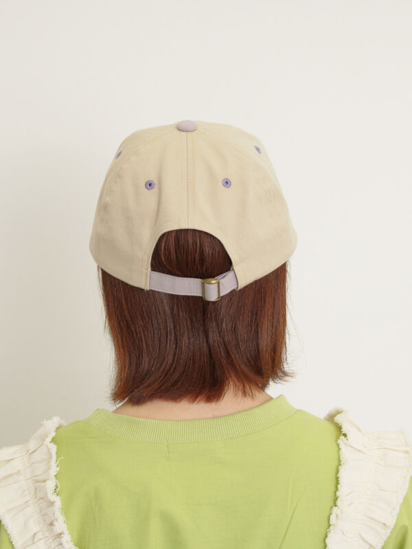 セール】 【消臭効果】お花刺繍キャップ（ベージュ/ネイビー