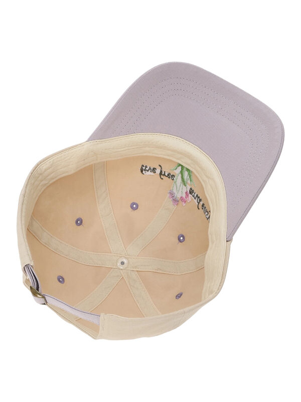 セール】 【消臭効果】お花刺繍キャップ（ベージュ/ネイビー