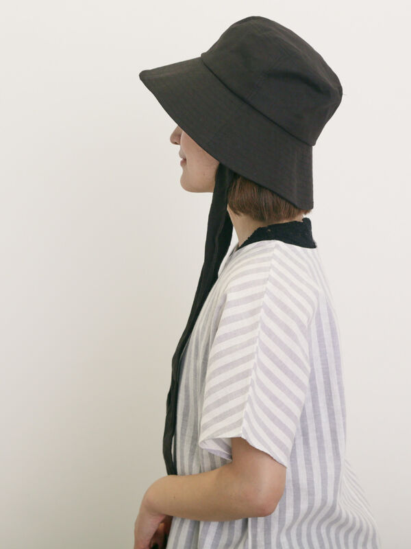 セール】 【UVカット/消臭効果】ダウンブリムリボン付きハット