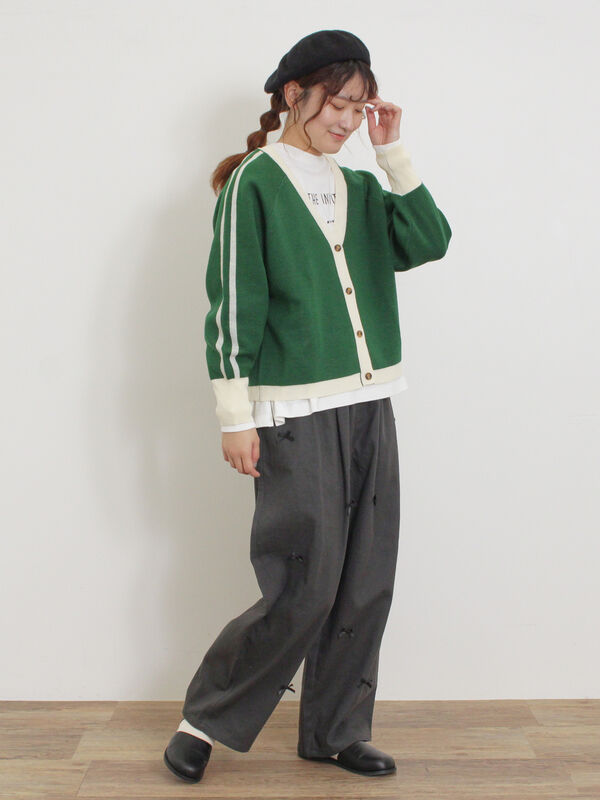 セール】 柄アソートロングTシャツ（オフホワイト/グレー