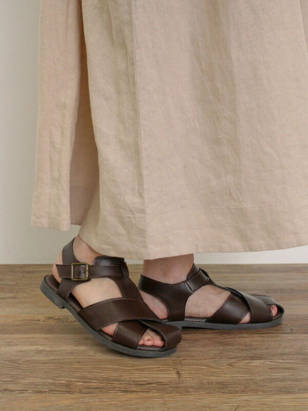 セール】 クロスベルトサンダル（ブラック/ブラウン/シューズ/サンダル