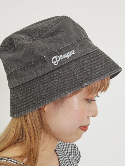 ロゴ刺繍バケットハット（ブラック/ベージュ）｜Samansa Mos2（サマンサ モスモス）通販
