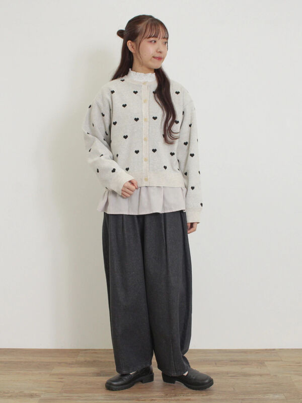 アンジェリックプリティ ️♡ ラウンド切り替えブラウス セール】 レースラウンド切替ブラウス（オフホワイト/グレー/ブラック