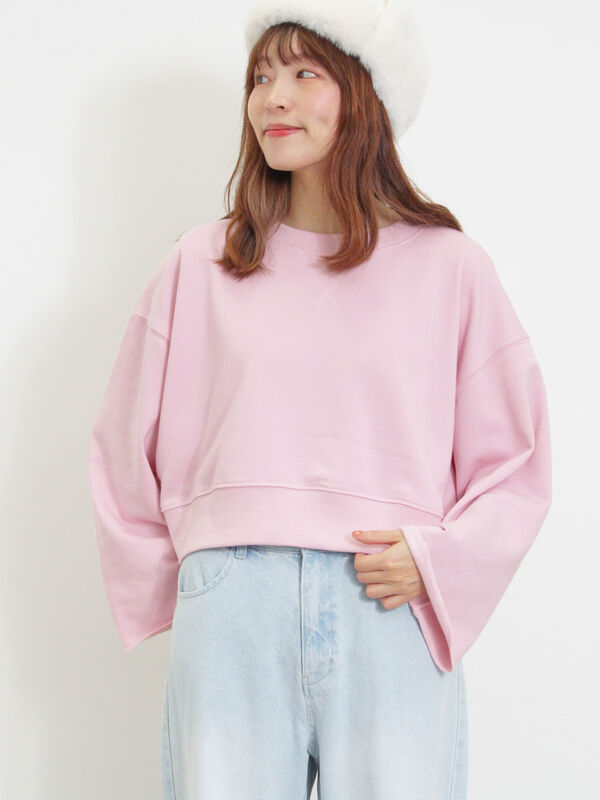 ◎ショート丈スウェット（ピンク）｜Samansa Mos2（サマンサ モスモス）通販