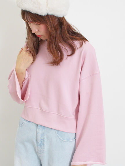 ◎ショート丈スウェット（ブラック/ピンク/ブラウン/キナリ）｜Samansa Mos2（サマンサ モスモス）通販