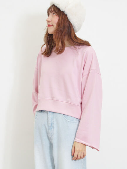 ◎ショート丈スウェット（ブラック/ピンク/ブラウン/キナリ）｜Samansa Mos2（サマンサ モスモス）通販