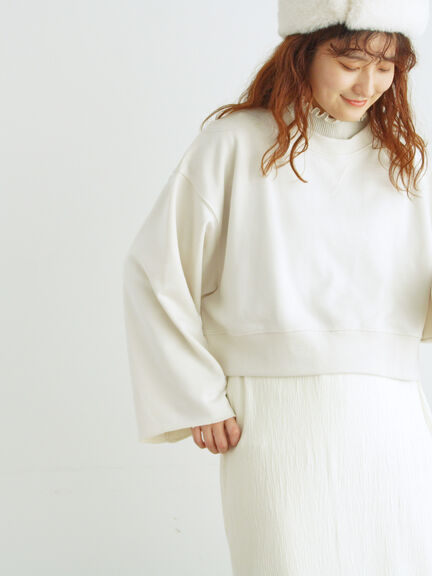 ◎ショート丈スウェット（ブラック/ピンク/ブラウン/キナリ）｜Samansa Mos2（サマンサ モスモス）通販