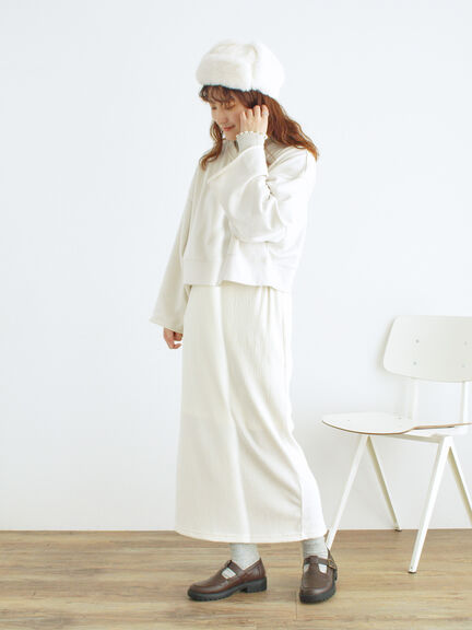 ◎ショート丈スウェット（ブラック/ピンク/ブラウン/キナリ）｜Samansa Mos2（サマンサ モスモス）通販