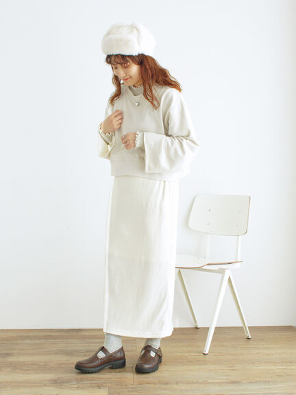 ◎ショート丈スウェット（ブラック/ピンク/ブラウン/キナリ）｜Samansa Mos2（サマンサ モスモス）通販