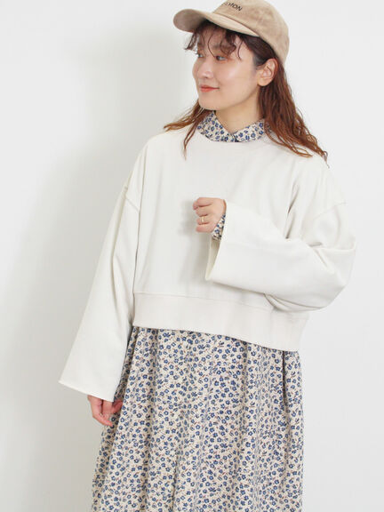 ◎ショート丈スウェット（ブラック/ピンク/ブラウン/キナリ）｜Samansa Mos2（サマンサ モスモス）通販