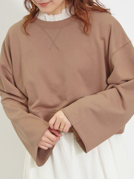 ◎ショート丈スウェット（ブラック/ピンク/ブラウン/キナリ）｜Samansa Mos2（サマンサ モスモス）通販